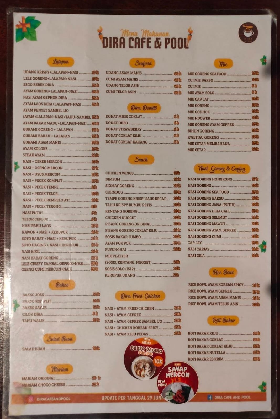 Gambar Kuliner Dira Cafe and Pool